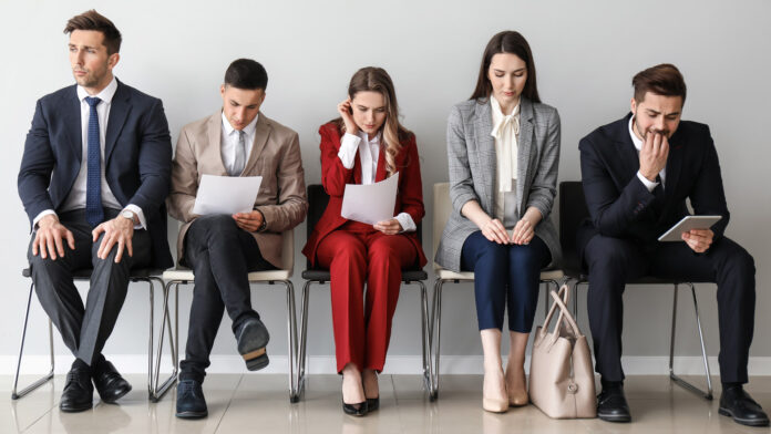 Young people waiting for job interview indoors