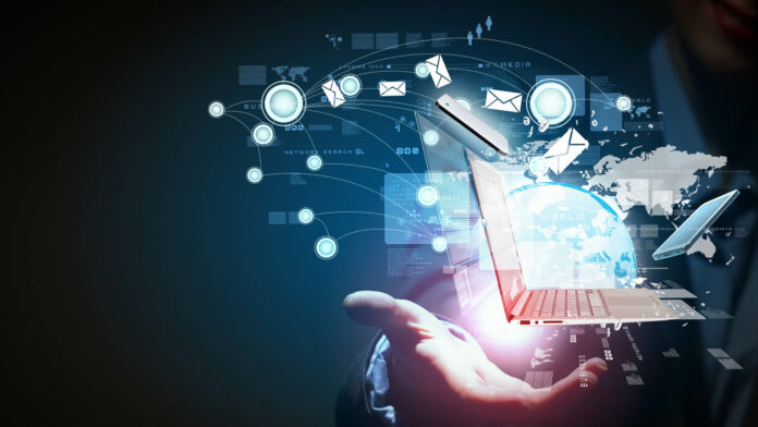 Modern,Wireless,Technology,And,Social,Media,Illustration
